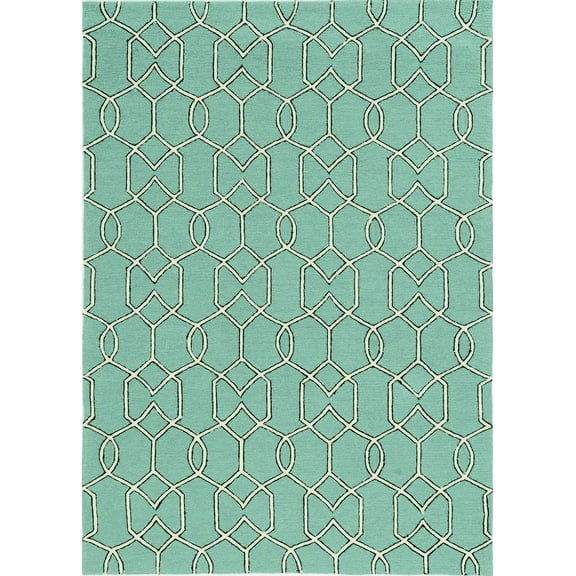 3' x 5' Spa Trellis and Diamond UV Treated Area Rug