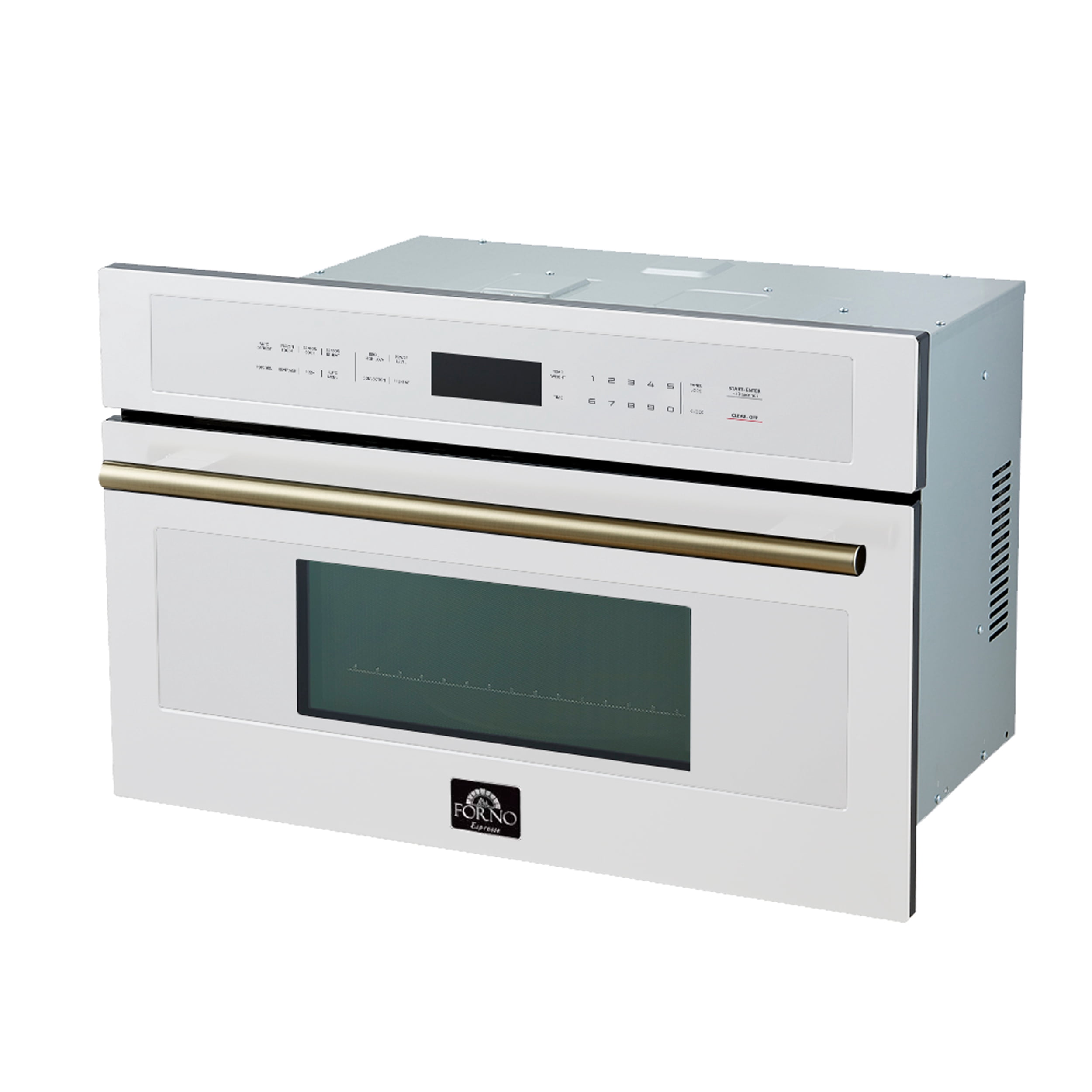 Forno Oliena Espresso White 30 Inch 1750 Watt Compact Oven & 1000 Watt Microwave, 1.6 cu. ft.