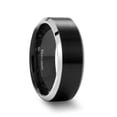 thumbnail image 1 of Arden Beveled Edged Tungsten Ring With Brushed Finished Black Ceramic Center, 1 of 2