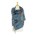 thumbnail image 3 of Paisley Pattern Tow Layered Woven Pashmina Shawl Scarf Wrap Stole, 3 of 4