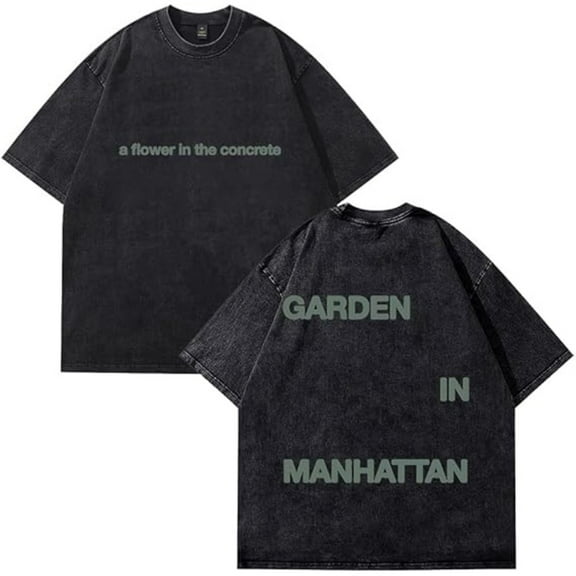 Josiah Queen Garden in Manhattan T-Shirt Vintage Wash Tee Women Men Short Sleeve Casual Crewneck Tee