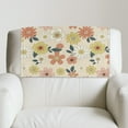 thumbnail image 4 of COEQINE Recliner Headrest Cover Faux Leather Head Rest Covers for Recliner Chair with Adhesive Backed Hook and Loop Straps for Home & Office, 17x27 Inch, Retro Flower, 4 of 7