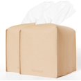 thumbnail image 1 of HAHDAXIA 2 Pcs Tissue Box Cover, Modern Square Cube Covers PU Leather Tissue Storage Box Cover for Home Bathroom Countertop Office Decor(Beige), 1 of 7