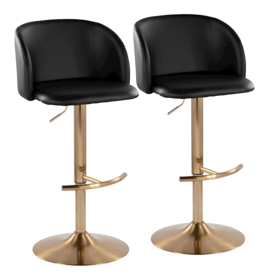 LumiSource Fran Adjustable Barstool - Set of 2