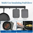 thumbnail image 5 of TINANA 10 inch Pre-Seasoned Cast Iron Skillet with Handle and Dual-Use Insulating Pad, 5 of 7
