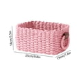 thumbnail image 3 of Luoshdecor Woven Rope Storage Basket Natural Paper Rope Organizer Basket Decorative Wicker Basket For Home Bathroom Bedroom Kitchen Office Sundries Cosmetics Toys, 3 of 6