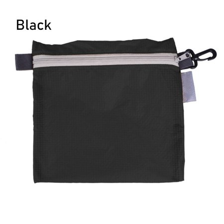 High quality Pocket Portable pouch with hook Zipper Storage Tool Waterproof swimming bags Backpack Rain Cover Outdoor Organizer Travel Cosmetic Bag BLACK