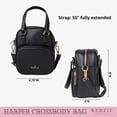 thumbnail image 6 of Kedzie Harper Multi-Pocket Crossbody Bag, Black (Women's), 6 of 7