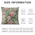 thumbnail image 6 of JRXY Flower Throw Pillow,Vintage Floral Bouquet Bud Roses Pink Pattern Decorative Cushion Cover Square Throw Pillow Cover,2 Pcs White, 6 of 6