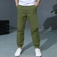 thumbnail image 5 of Falkdiz Boys Loose Pants Back to School Outdoor Pockets Lightweight Joggers Casual Pantalones Relaxed fit Trousers for Boys, Army Green, Size: 5-6 Years, 5 of 9