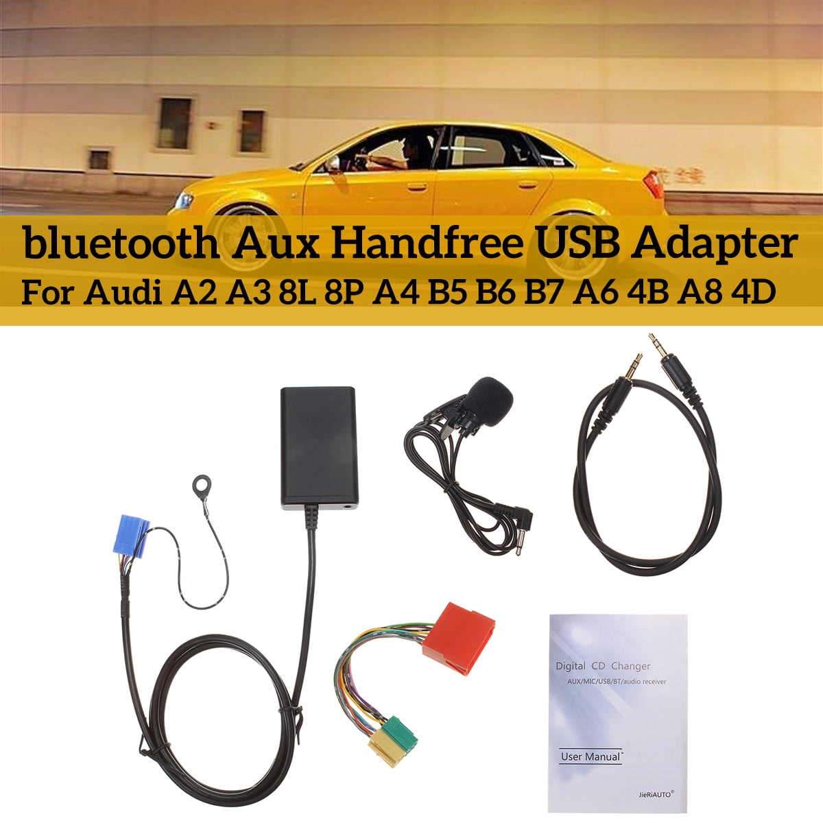 Adaptateur Bluetooth sans Fil pour Audi A2 A3 8L 8P A4 B5 B6 B7 A6 A8 TT 8N 8/20 Broches