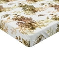 thumbnail image 4 of Ambesonne Retro Fitted Sheet, Nostalgic Botany Print Floral, Queen Size, Slate Brown Warm Taupe, 4 of 5