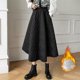 thumbnail image 2 of Falda de mujer de mujer con bolsillo Casual Mujer Otoño Invierno larga Streetwear Magideal Falda de mujer, 2 of 6