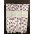 thumbnail image 2 of Polka Dots Cotton Window Valance 3 Piece Set Home Kitchen Bedroom Window Curtains, 2 of 22