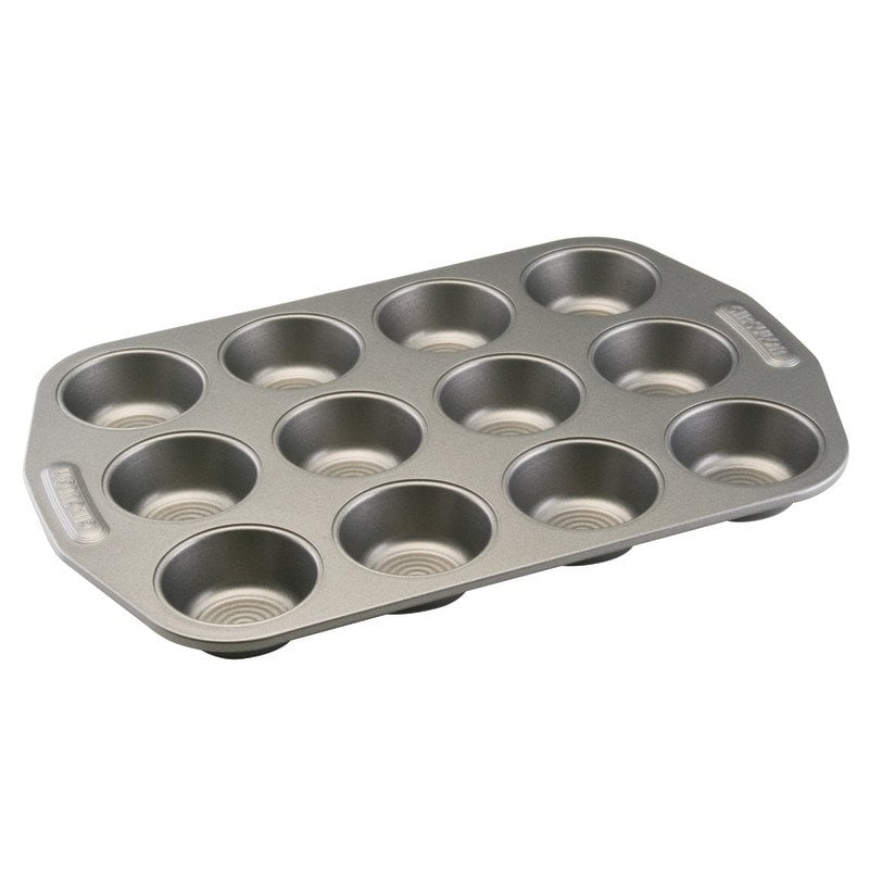 Circulon Nonstick Bakeware 12-Cup Muffin Pan, Gray