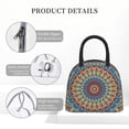 thumbnail image 4 of Pofeuu Round Mandala Print Lunch Bag for Adult Insulated Lunch Box,Leakproof Cooler Food Lunch Containers Reusable High Capacity Lunch Tote Bags-One Size, 4 of 6
