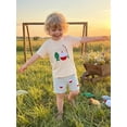 thumbnail image 6 of BemeyourBBs Toddler Baby Boys Summer Clothes Infant Baby Boy Fishing Outfits Cute Fish Print Short Sleeve TShirt Tops and Striped PocketsShorts Set, 6 of 7