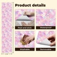thumbnail image 5 of Coastal Peel and Stick Wallpaper Pastel Pink Purple Scales Iridescent Shimmer Wall Mural 23.6in x 9.8ft Self Adhesive Removable Wall Paper Renter Friendly Wallpaper for Nursery Bedroom Cabinets, 5 of 8