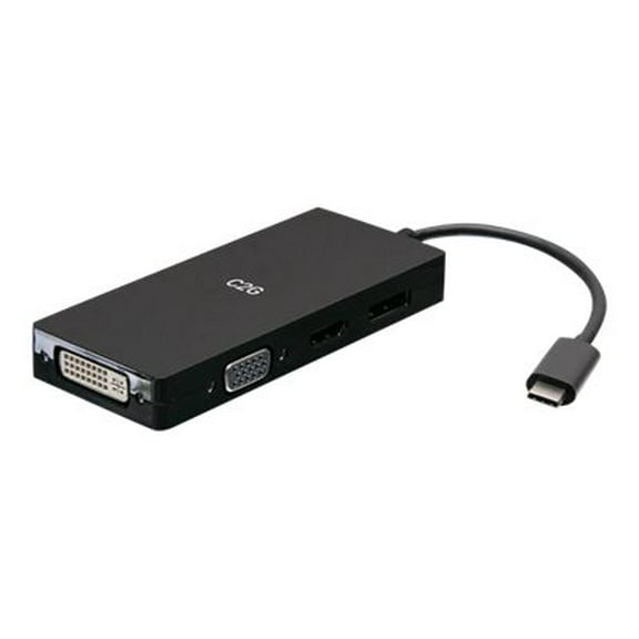 C2G 4K USB C Multiport Video Adapter HDMI DisplayPort DVI & VGA C2G54454