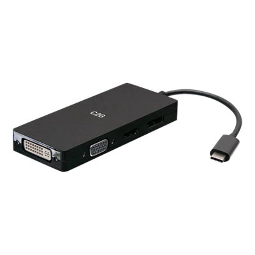 C2G USB C Multiport Adapter with HDMI, DisplayPort, DVI & VGA Docking