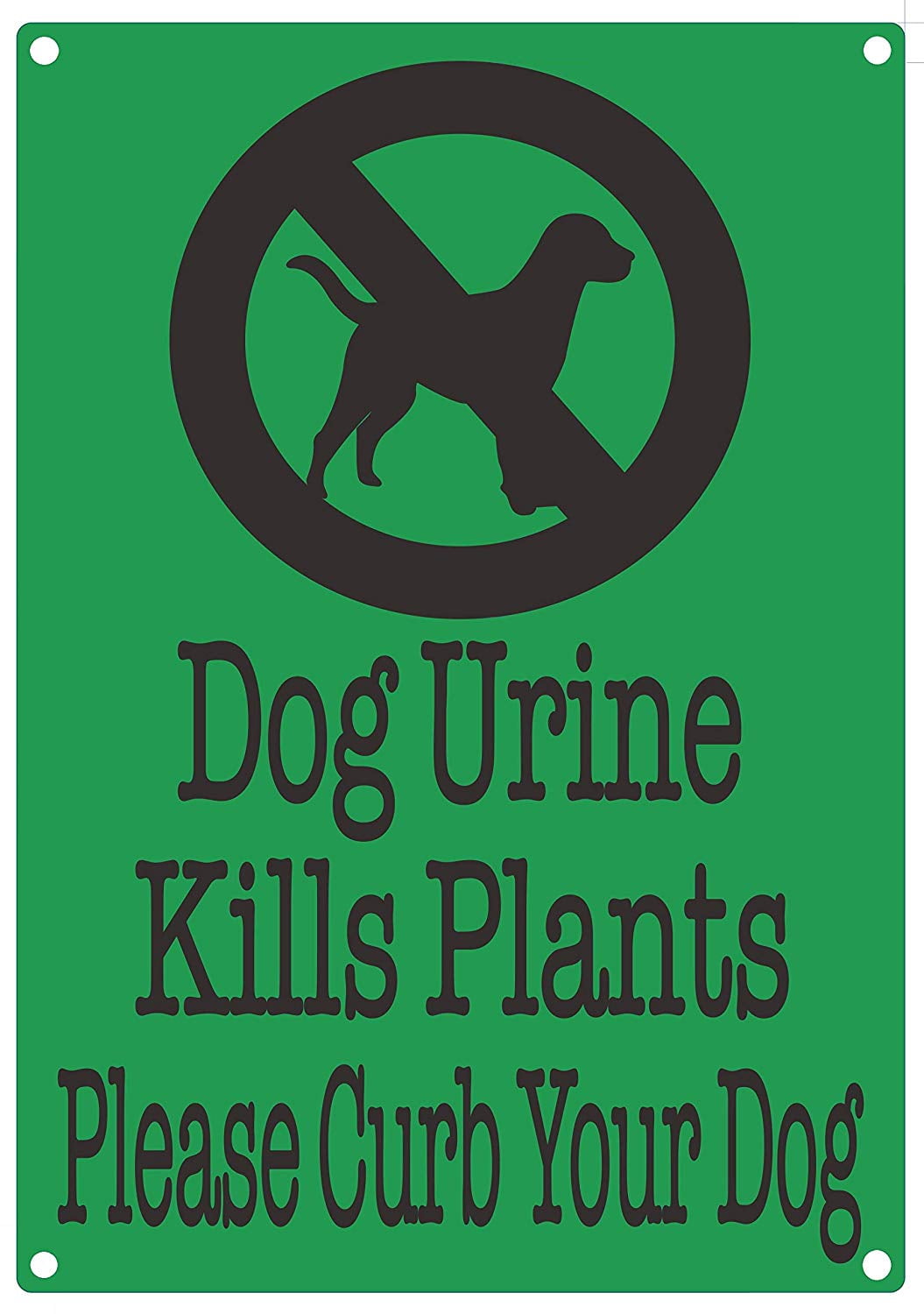 BTFLFDR Aluminiumschild 'Please Curb Your Dog' – 20,3x30,5 Cm, Wetterfest Für Garten & Grundstück