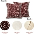 thumbnail image 2 of Antelope Burgundy Red Pillow Covers 20X20 Inch Neutral Animal Faux Fawn Decorative Pillow Cases Modern Euro Linen Throw Pillows Set of 2 Farmhouse Home Decor For Sofa Couch Porch Outdoor, 2 of 6