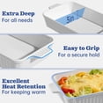 thumbnail image 4 of GPED 4.4 QT Baking Dish, 9x13 Inches Ceramic Bakeware for Oven, Rectangular Lasagna Pan Deep with Handles for Baking, Durable Microwave Oven Safe, Wedding Gift, Home Decor, White, 4 of 7