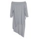 thumbnail image 2 of Mujeres Slim Fit Off-Shoulder Manga Larga Side Slit High Low T-Shirts , Multicolor, Gris S Gray S Soledad las mujeres de las tapas de los hombros, 2 of 10