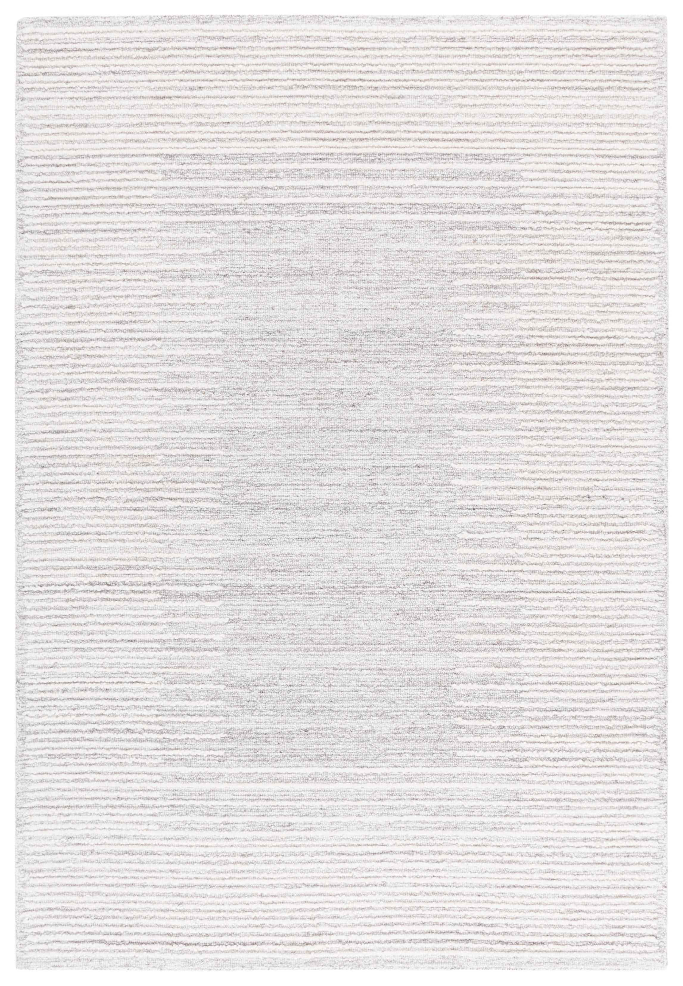 SAFAVIEH Abstract Juliet Solid Color Area Rug, Gray/Ivory, 6' x 9'