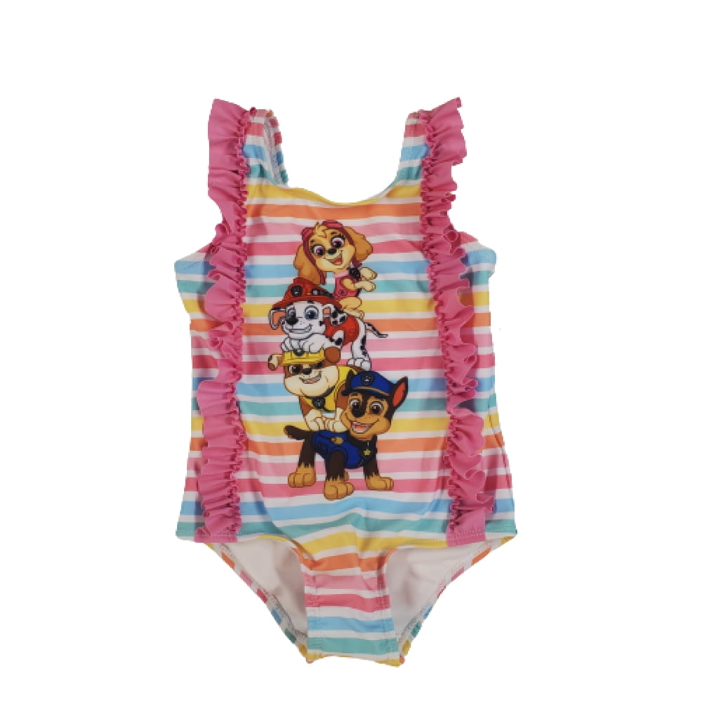 GIRLS UV 50 SWIMSUIT SIZES 18mth UP TO 5yrs MY LITTLE PONY &PAW PATROL 3 DESIGNS 