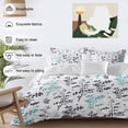 thumbnail image 3 of King 4 Piece Bedding Set Farm Blue Black Leaves Soft Breathable Duvet Cover and Pillowcase, Rural Style Plants Duvet Cover Set Bed Sheets for Bedroom Dormitory Guest Room, 3 of 9