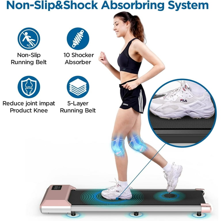 YDZJY Walking Pad, 0.6-3.8 mph Portable Under Desk Treadmill