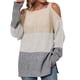 thumbnail image 1 of Suéter casual de manga larga con cuello cuadrado de manga larga para mujer Pompotops  hdfakjf10400, 1 of 6