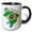 Black/White, variant on 3drose, Map of Brazil with Flag and Some Icons, 11oz Mug