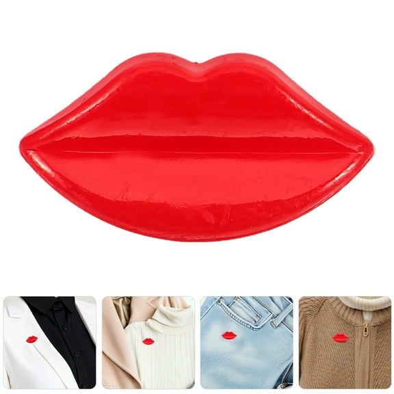 OUNONA 50pcs Red Plastic Craft Buttons for Doll Making with Large Lips Mouth Parts Accessories