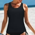 thumbnail image 2 of Swimsuits for Women Two Piece Bathing Suits High Neck Tankini Tops with Bikini Bottom, 2 of 6