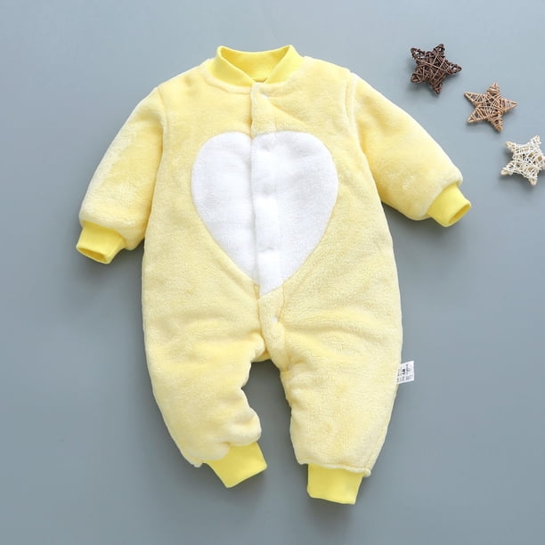 Mameluco de bebé grueso 0-18 meses invierno bebé mono bebé de una pieza