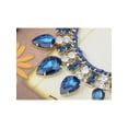 thumbnail image 2 of Golden Tone Ocean Faux Topaz White Rhinestone Accented Necklace Earring Set, 2 of 5
