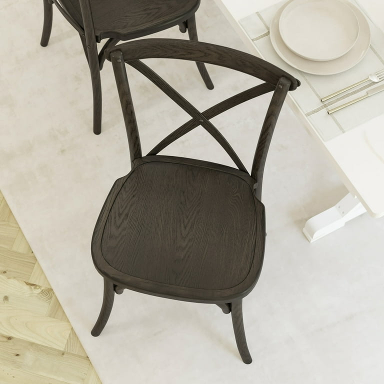 Sturdy Wooden Emma + Oliver Stackable Modern Restaurant Chair with