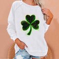 thumbnail image 2 of ZHYou Womens T-Shirts Valentine's Day Loose Fit Long Sleeve St. Patrick's Day Printed V-Neck Casual Soft Spring Summer Shirts,Black,Pink,Red,Gray,Khaki,S,M,L,XL,2XL ,3XL,White,2XL, 2 of 5