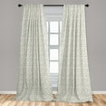thumbnail image 5 of Ambesonne Ivory and Blue Curtains, Feminine Botany, Pair of 28"x84", Pale Green Pale Blue, 5 of 5