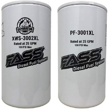 FASS Titanium Series Fuel Filter Combo Package XWS-3002XL / PF-3001XL Replaces FF-3003