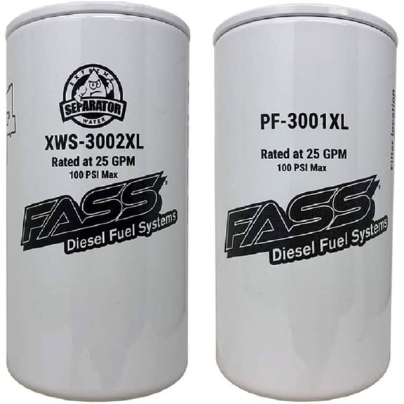 FASS Titanium Series Fuel Filter Combo Package XWS-3002XL / PF-3001XL Replaces FF-3003