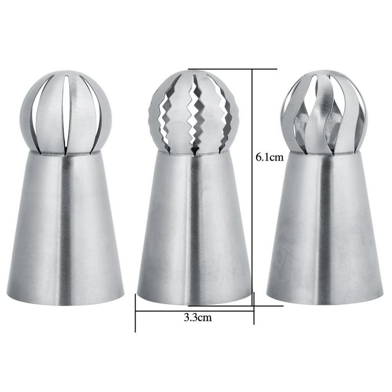 Icing bottles with stainless stell tips