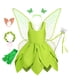 thumbnail image 2 of Disfraz de princesa Tiana para niñas, disfraz de campanilla, Halloween, fiesta de Navidad, hada, flor, alas de mariposa, 2 of 4