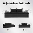 thumbnail image 3 of vidaXL Sun Bed with Cushions Poly Rattan Black, 3 of 11