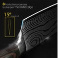 thumbnail image 3 of 13Pcs Kitchen Chef Knife Block Holder Set,Stainless Steel Japanese Knives with Sharp Damascus Laser Blade and Wooden Handle, 3 of 5