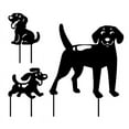 thumbnail image 1 of 3 piezas estatua de perro decoración artística jardín, silueta de perro negro, decoración de animales en forma de jardín, decoración artística para jardín, césped, (perro), 1 of 5