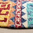 thumbnail image 3 of SAFAVIEH Aspen Mia Geometric Diamonds Wool Area Rug, Blue/Multi, 9' x 9' Round, 3 of 5