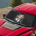 thumbnail image 5 of Xixirimido Car Windshield Sun Shade Foldable Sunshade Front Window Cover Sun Visor for Trucks SUVs Sedan Universal Car Interior Accessories, Beagle Dog Black, 5 of 8